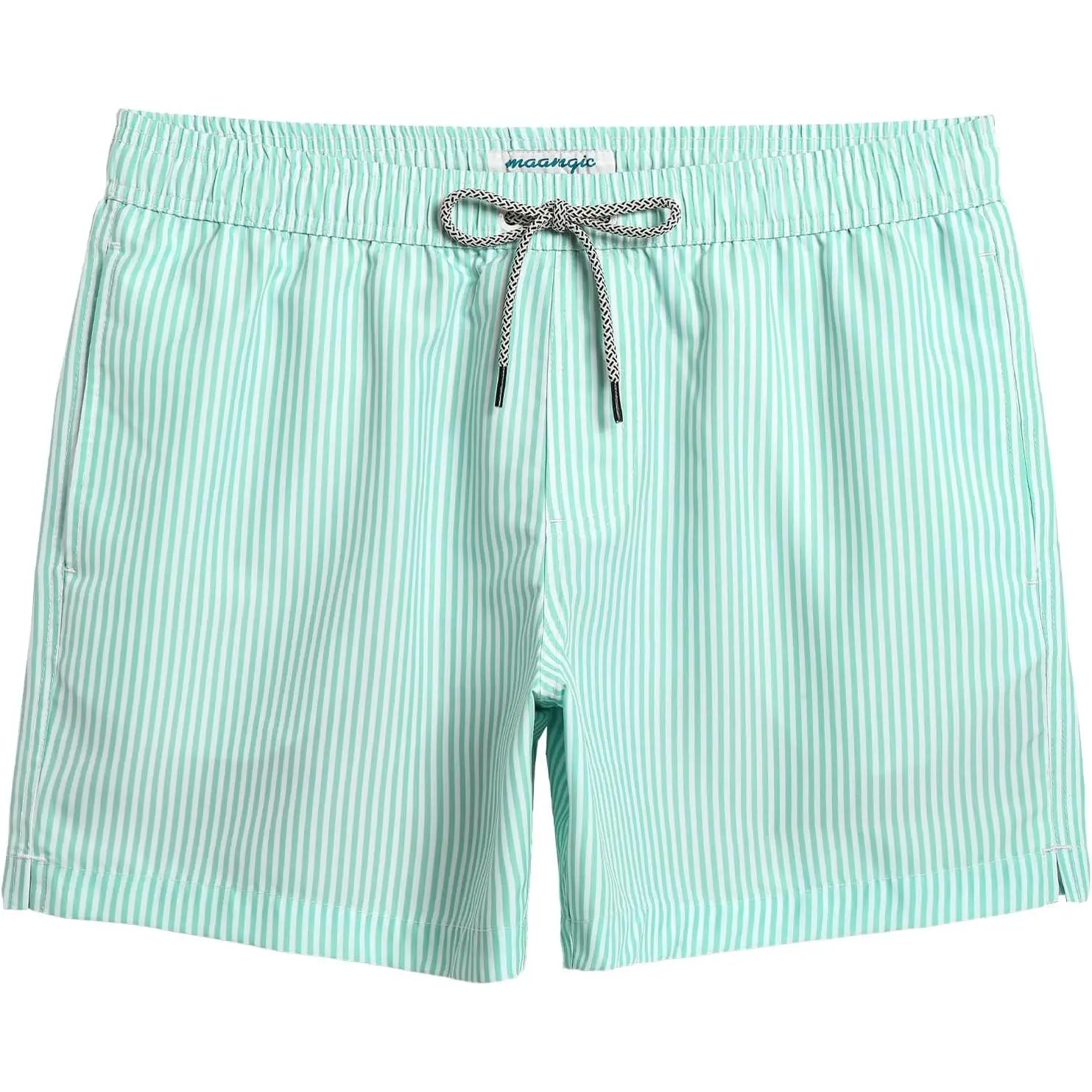 maamgic Mens Swim Trunks 5" Quick Dry Beach Shorts Bathing Suits with Mesh Lining Pockets, Pink Pineapple, Matching Outfits, Male