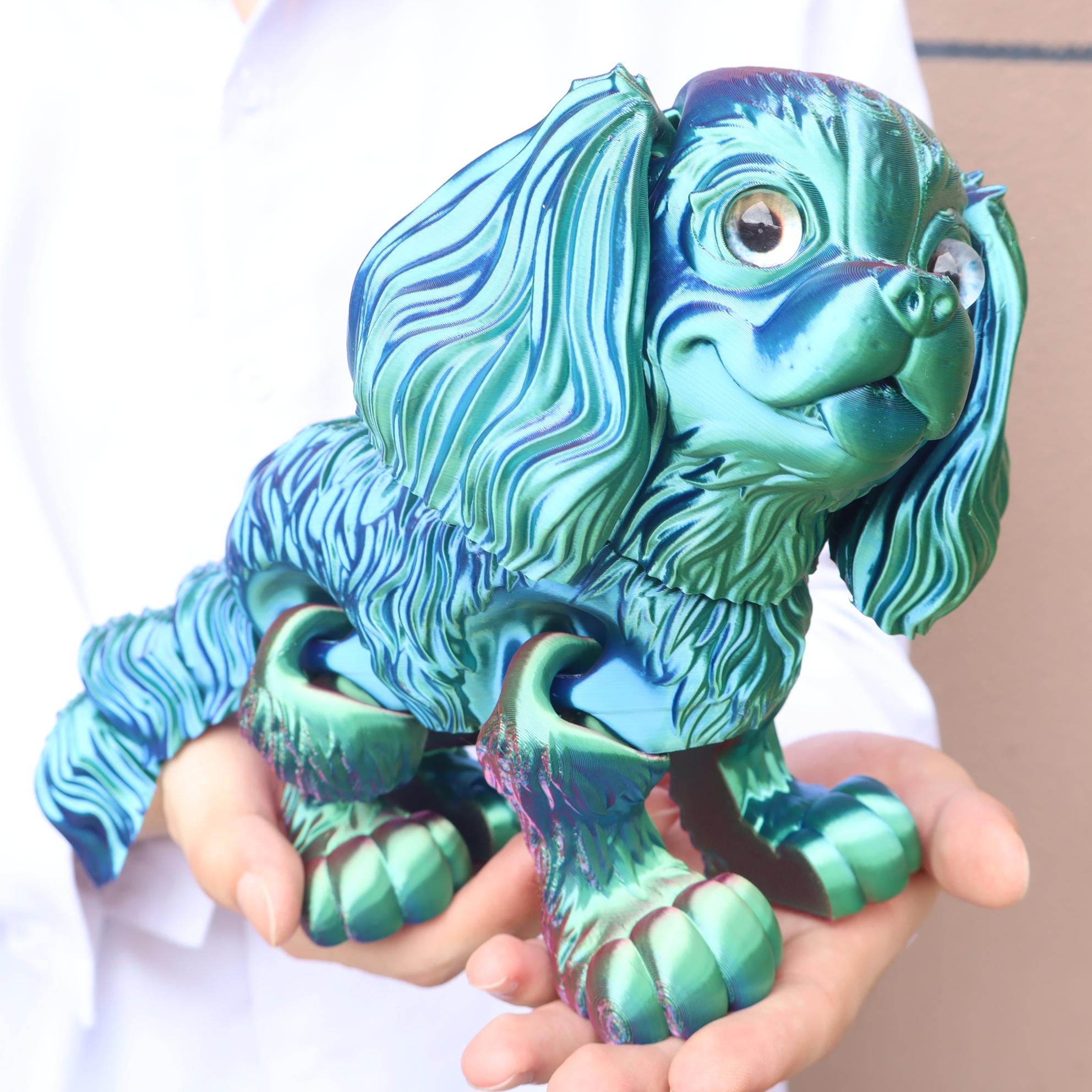 3D Printed Poodle Dog Figurine, Large & Small Sizes Available Decorative Fidget Figurine, Durable Plastic Material, Perfect Gift for Any Occasion, Articulated Fidget Figurines, Doll Figurines, Collectible Figurines