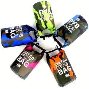 Camouflage Roll-Top Dry Bag Backpack - High-Quality, Floating Design Keeps Gear Dry for Kayaking, Camping, Fishing (Sports & Outdoor Accessory)