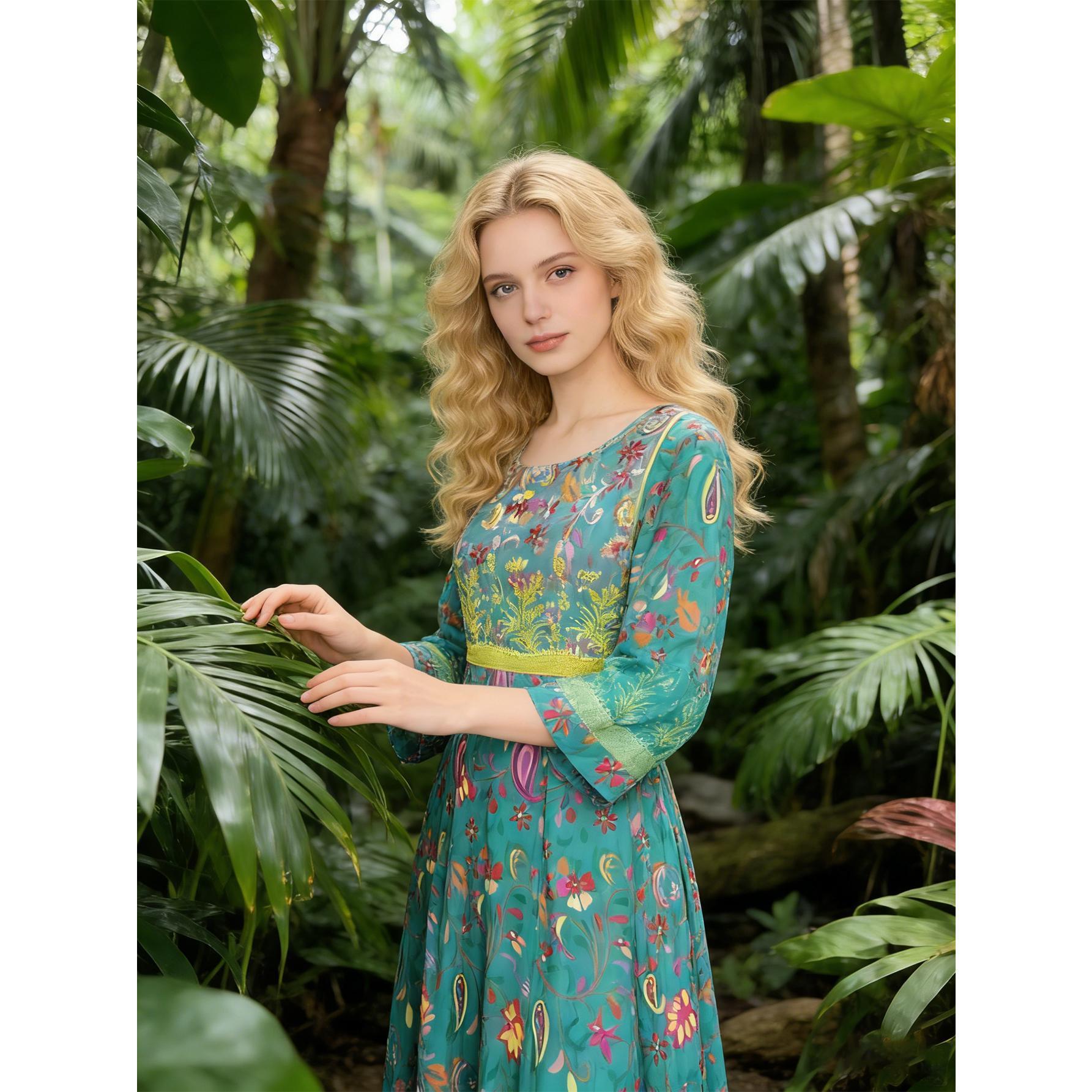 Vibrant Teal Boho Paisley Maxi Dress Elegant Floral Lantern Sleeve Gown | Size Inclusive S-XL | Perfect for Beach Vacation, Festival & Wedding Guest Vibrant Teal Boho Paisley Maxi Dress Elegant Floral Lantern Sleeve Gown | Size Inclusive S-XL | Perfect for Beach Vacation, Festival & Wedding Guest