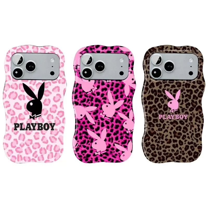 Playboy Phone Case — Street-Style Protective Cover Featuring Pink Rabbit Head Logo; Compatible with iPhone 11–17 Pro Max/Plus Series and Samsung Galaxy S23– Series; Drop-Resistant and Shockproof
