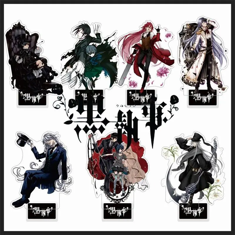 10CM HOT Anime Black Butler Acrylic Stand Model Cosplay Charm Characters Ornament Accessories Goods Collection Christmas Gifts