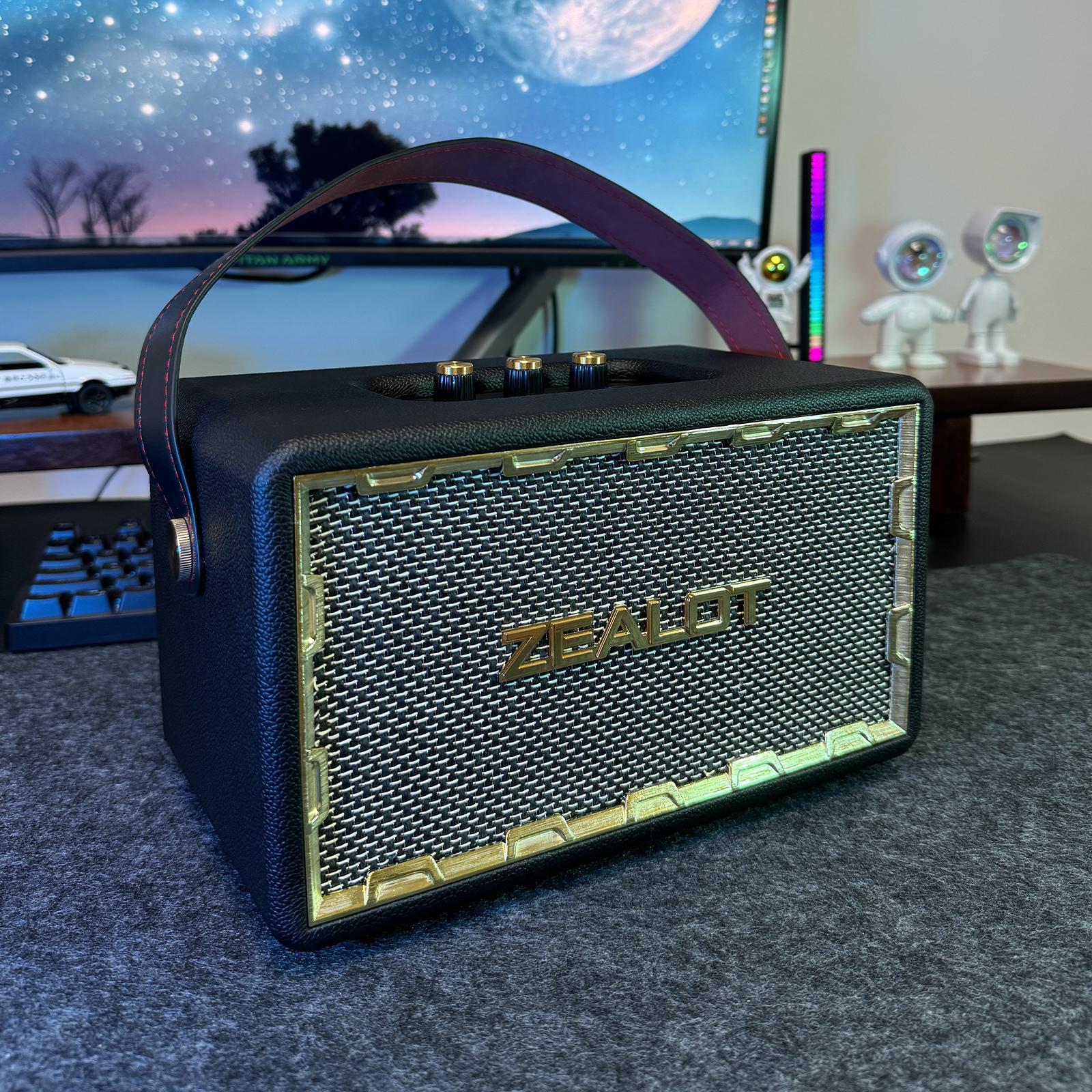 ZEALOT MT01 60W Wireless Speaker, Rechargeable Portable Bluetooth-compatible Speaker with DSP Technology, Stereo Sound Speaker for Home, Car, Outdoor, Camping, Audio