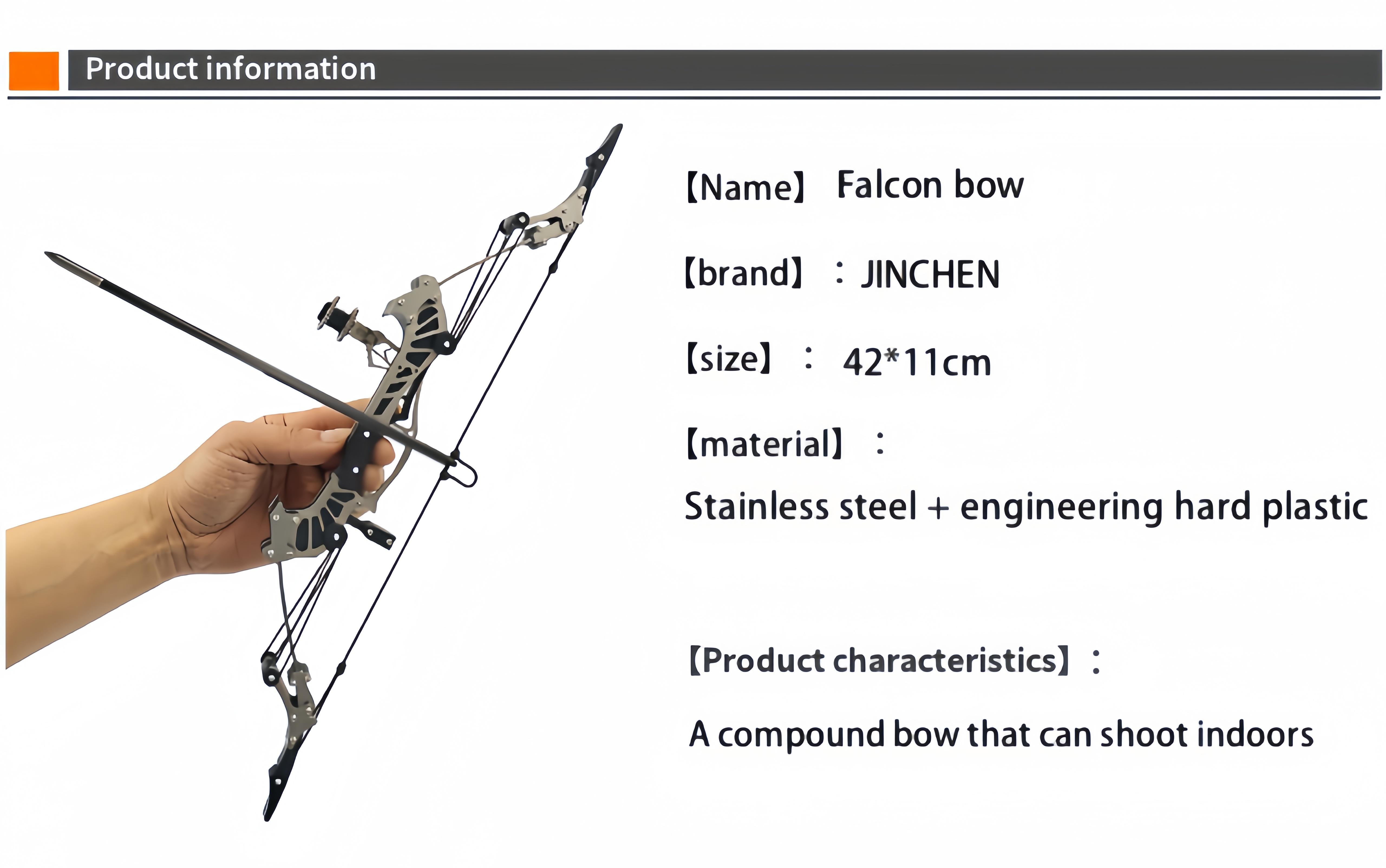 16.4inch Stainless steel mini bow and arrow, compound bow, practice, leisure decompression entertainment sports, holiday gift archery