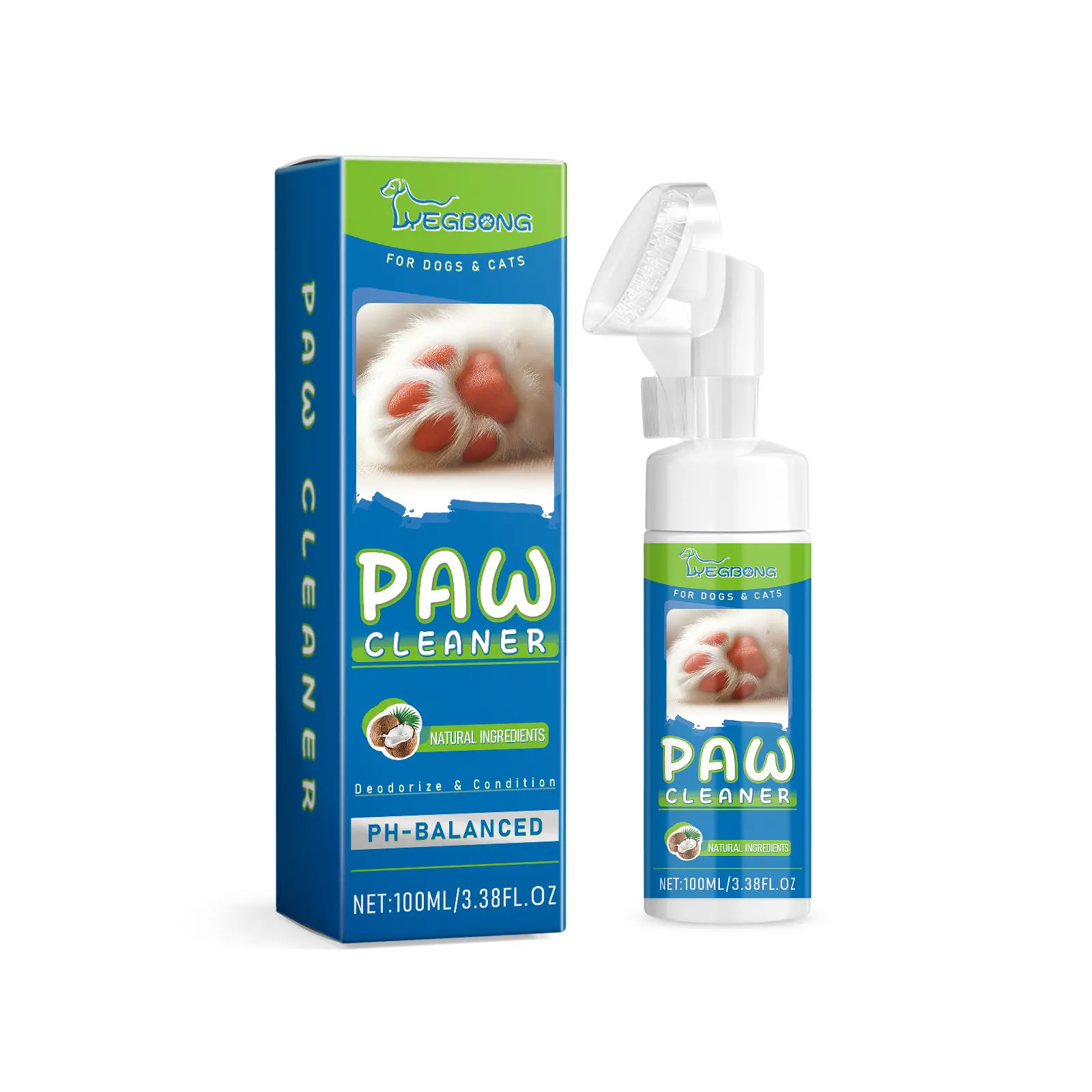 Yegbong Pet Paw Cleaner - Dog and Cat Paw Care Cleaning Foam