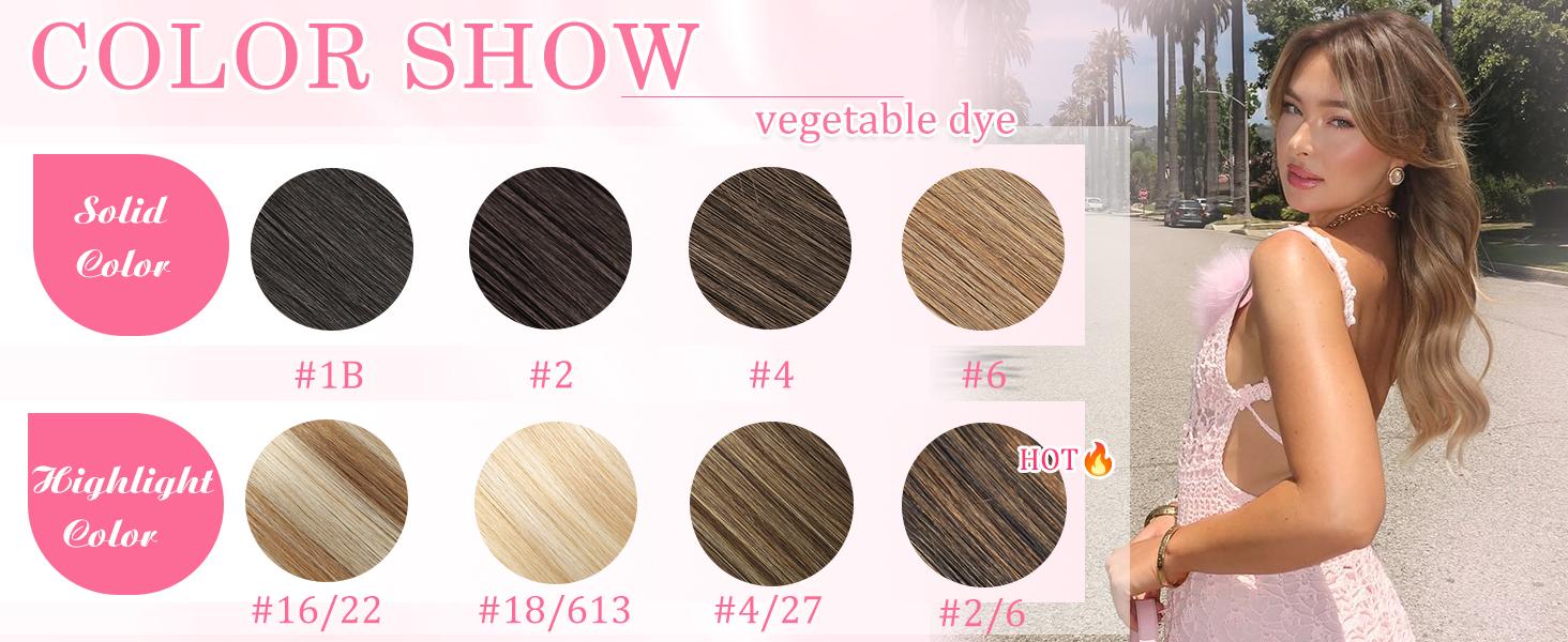 Clip in Hair Extensions Real Human Hair Seamless Balayage Human Clip ins Extensions for Women Invisible Straight 8Pcs Double Weft Dark Brown Highlight Chestnut Brown 16inch 90g