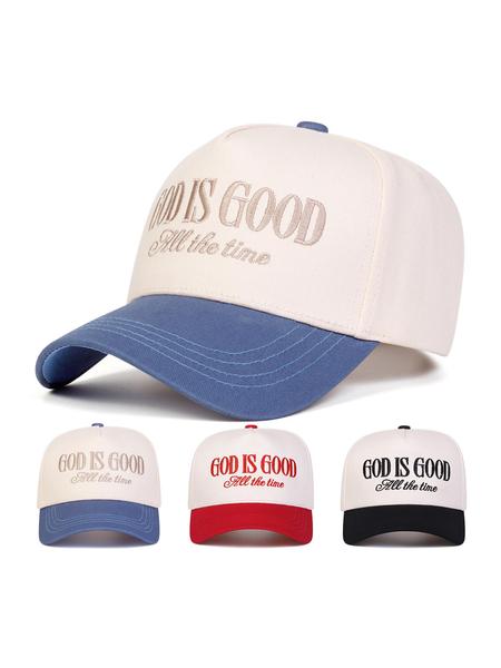 Unisex God Is Good Five-Sided Classic Baseball Cap, Adjustable Outdoor Sun Protection Hat, Casual Travel Beach Vacation Headwear for Men Women