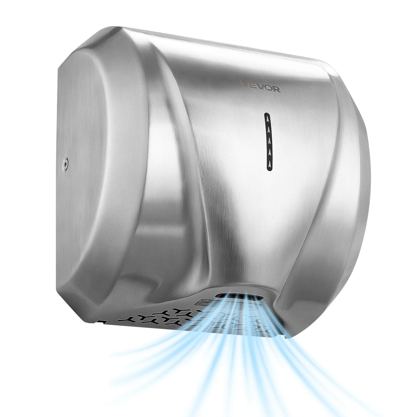 VEVOR Hand Dryer, 1800W Bathroom Air Hand Dryer, Automatic High Speed with HEPA Filter, Fast Drying, Heavy Duty Brushed Stainless Steel, AC110-120V Commercial Wall Mounted for Restroom, Hotel, Office