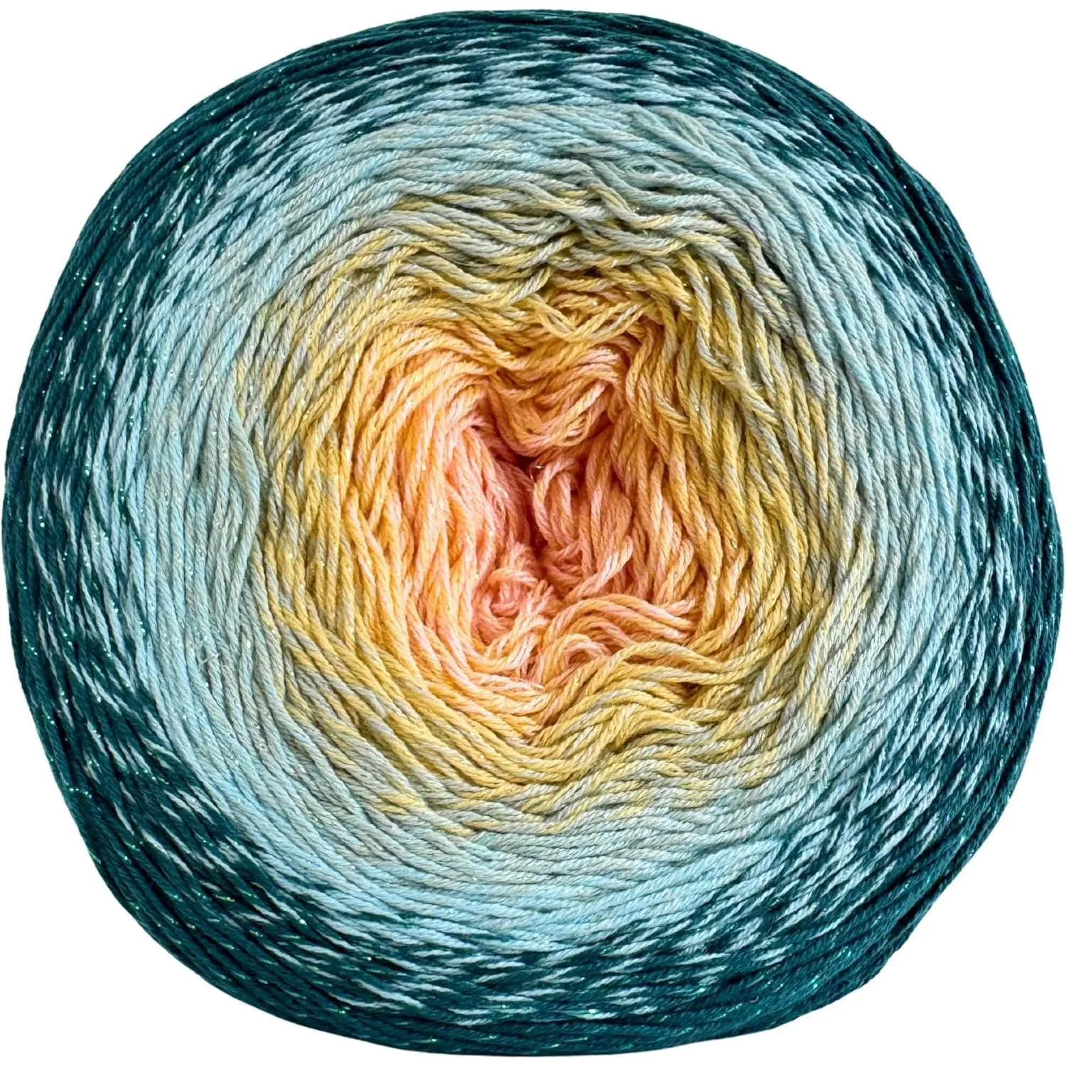 Moonlight – Gradient   Yarn with Metallic Lurex, 9.17oz (250g), 1093 Yards – Shiny, Multicolor Cake Yarn for Crochet, Knitting, Shawls & DIY Projects (3270)