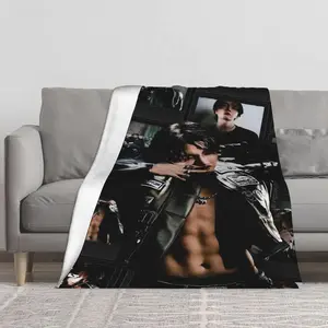 A Jhope Printed Fleece Blanket, Ultra-Soft Fleece Throw, Featuring a Minimalist Design, Perfect As a Luxurious Sofa Cover, Nap Blanket, Or a Practical Gift Choice for Sisters Suitable as a gift sizes 60*80,30*40 ,40*50 50*60