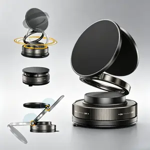 360 Degree Adjustable Vacuum Magnetic Phone Mount, MagSafe Compatible Suction Cup Holder, Portable For Car, Makeup, Gym And Mirror Use, Fits All Iphone 11 And Newer Models