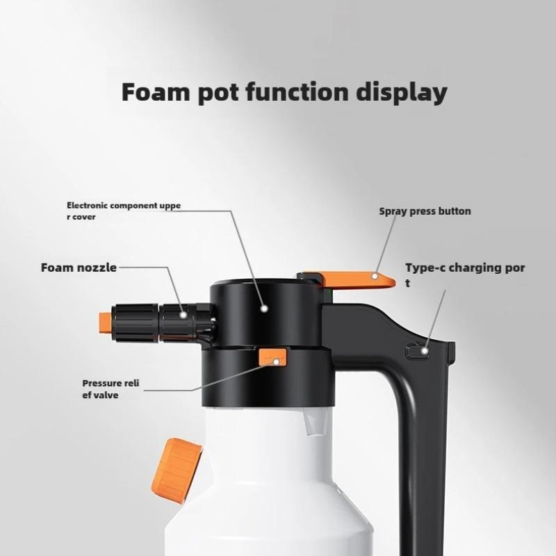 2L Electric Foam Gun with 70° Wide Spray Angle, Multi-Functional Large Capacity Battery for Car, Kitchen, Home Cleaning Foam Sprayer