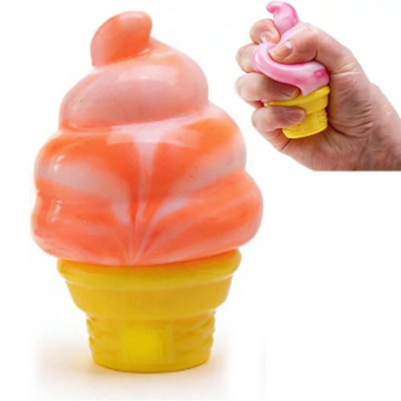 Ice Cream Squeeze Soft Toy, Sensory Relief Party Gift, Summer Stress Reduction, Relaxing Ice Cream Cone, Fun Party Favors