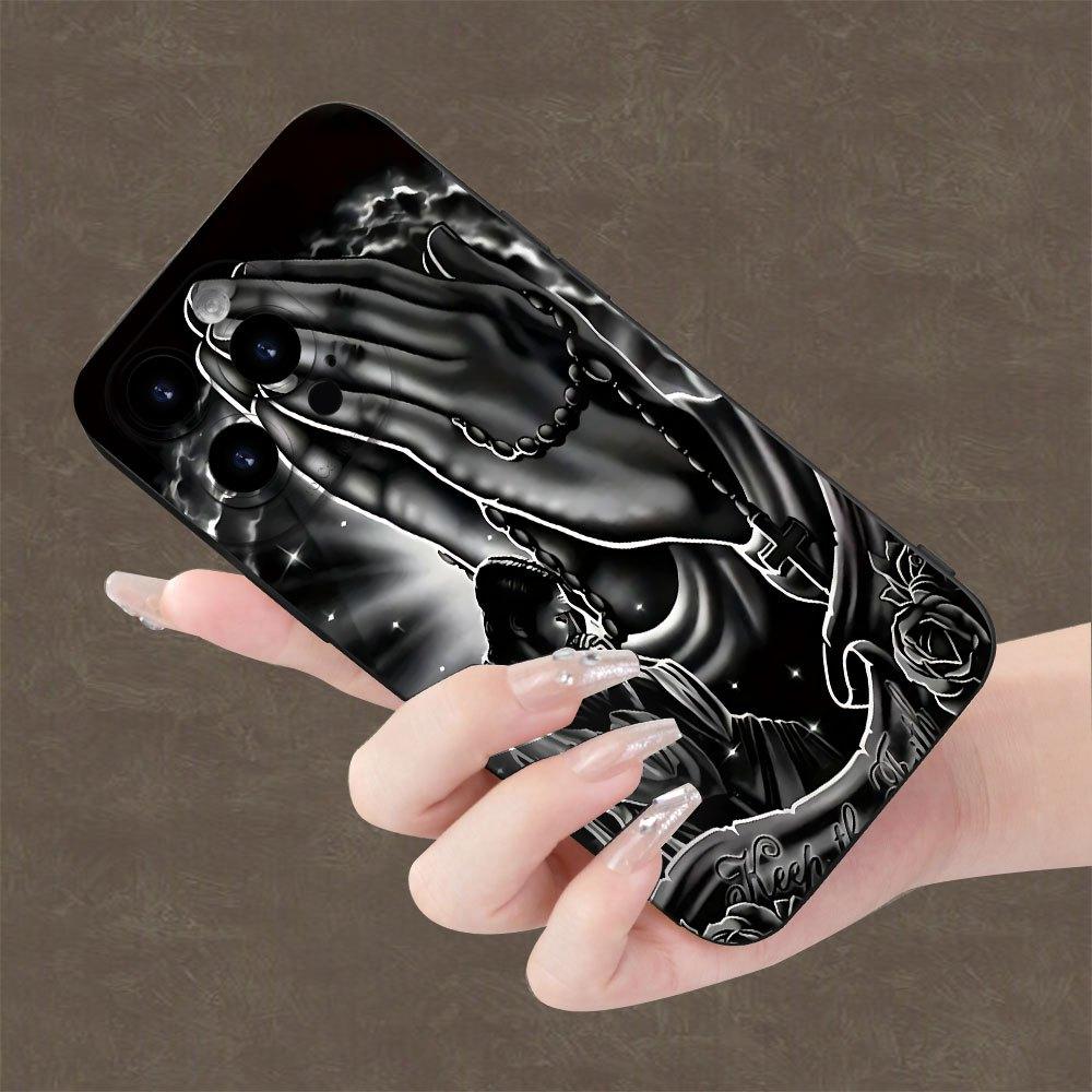 Case for iPhone 16 Pro Max 15 Plus 14 13 12 11 XS XR Creative Jesus Pattern Drop Protection Shockproof Soft Silicone smartphone Cover iphone  15  pro  max  case