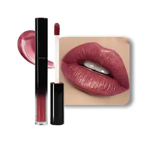 Red Purple Metallic Lipstick for Women,Glitter Sparkling Liquid Lipstick,Long Lasting Waterproof Lightweight Comfortable Non-Drying Bold Dark Lip Gloss for Gothic Stage Makeup,Vegan