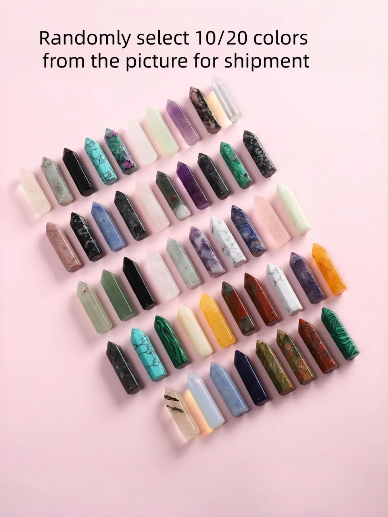 10/20pcs Random Color Natural Crystal Hexagonal Pillar, DIY Decoration Accessories, Perfect for Crafting Projects, Enhance Your Creative Display