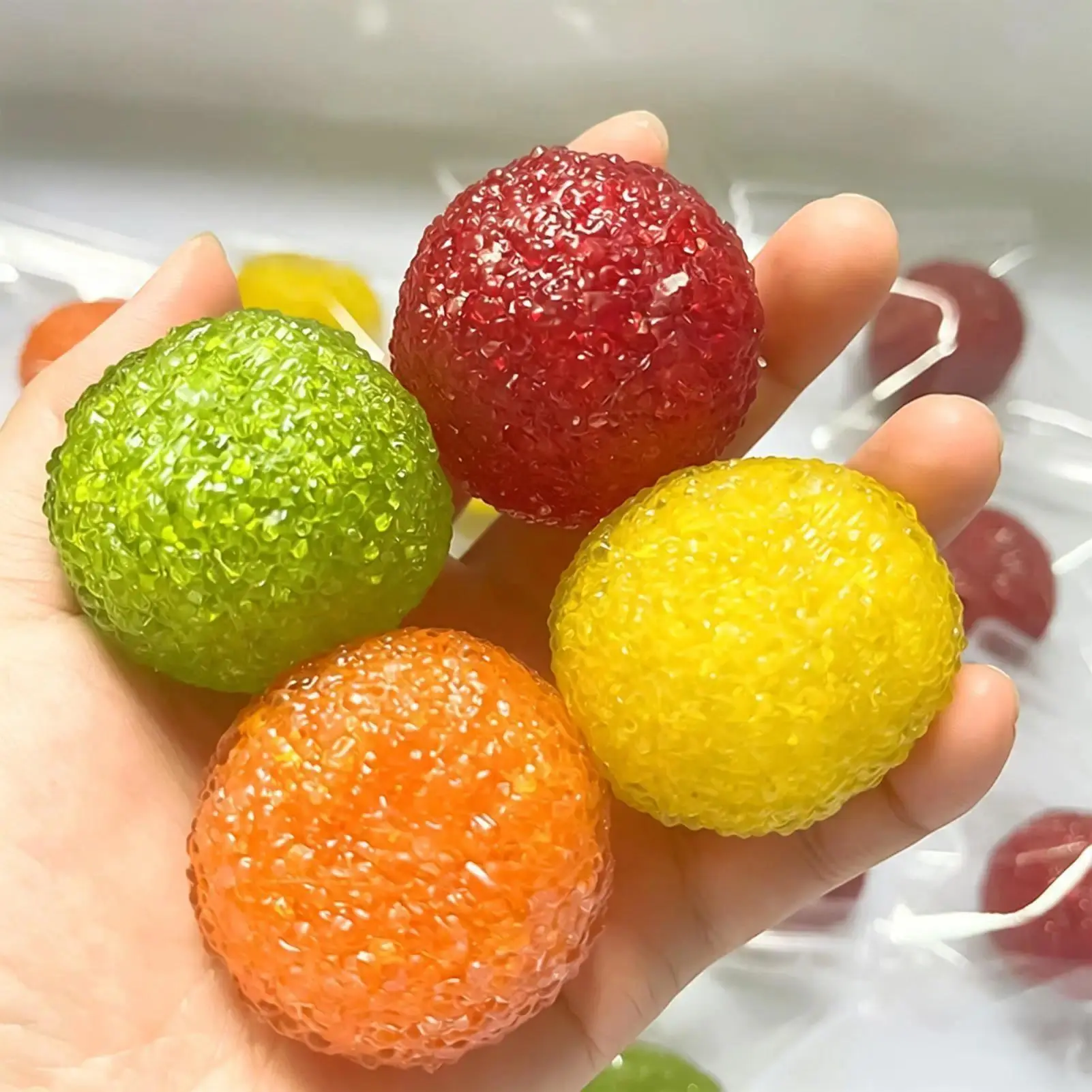 Squeeze Toys 1PC Sensory Stress Reliever Reusable Slushie Squeeze Ball with Crunchy Crackling Noise  Squeeze Toy Fidget Ball