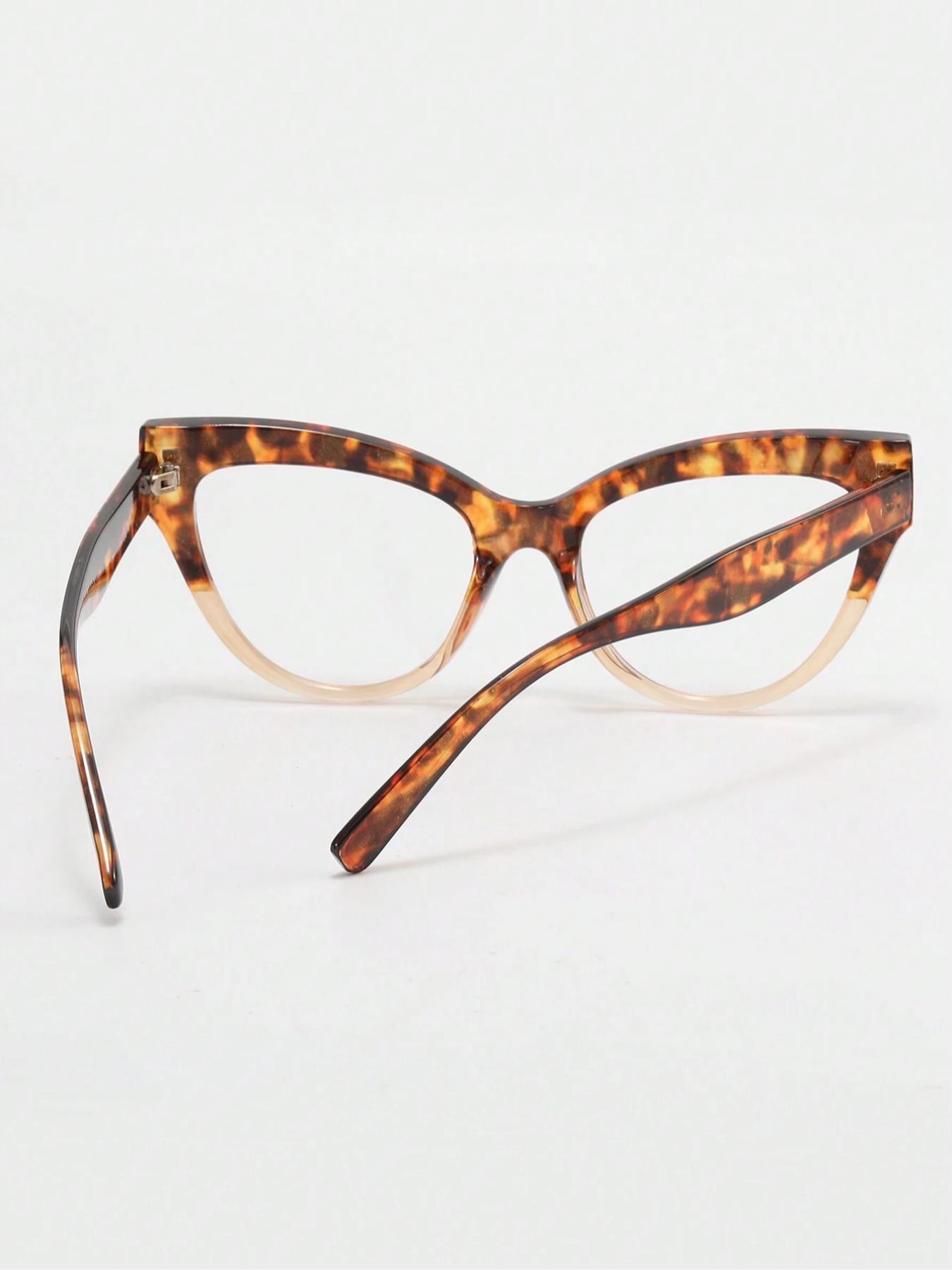 Women's Cat Eye Frame Eyeglasses, Trendy Casual Ombre Eyeglasses for Everyday Use, Fashion Accessories for Outdoor Activities, High Quality Eyeglasses