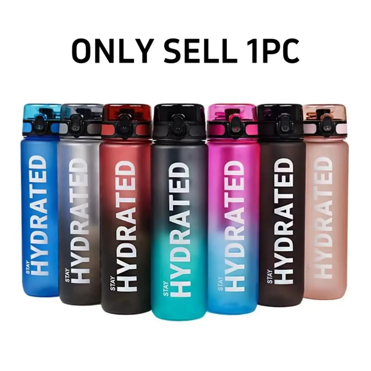 1Pc 1L Water Bottle Portable Sport Water Bottle Pretty Drink Bottle Leakproof Gym Water Bottle for Outdoor Travel Fitness Cycling