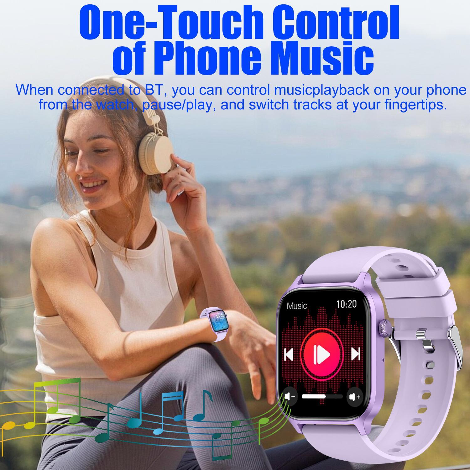 Multifunctional Smart Watch, Fashion Digital Watch with Multi-Sport Modes & Phone Call, Sports Watch for Women & Men
