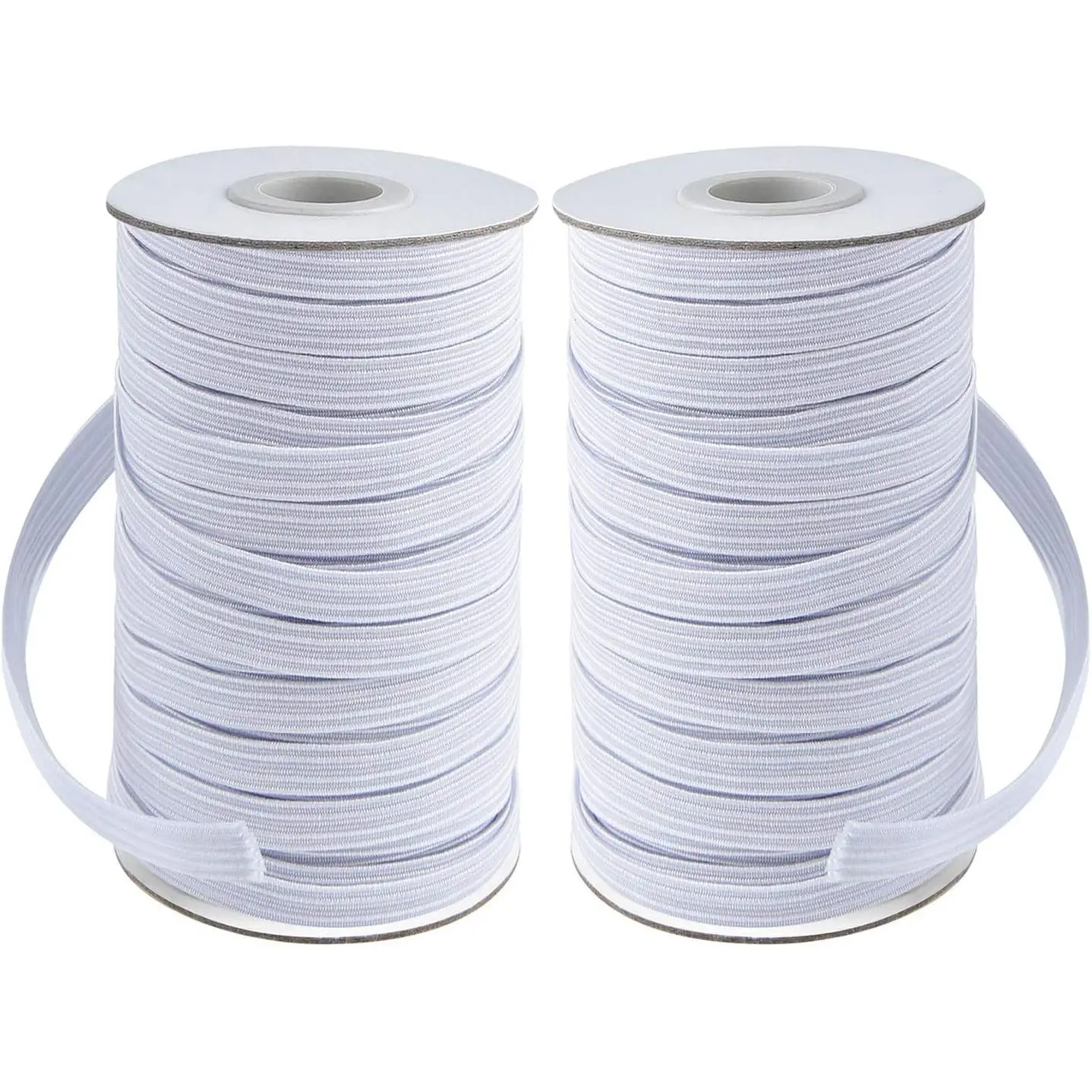 40 Yards Length 1/2" Width Elastic Bands Flat Elastic Cord Rope Heavy Stretch Spool Knit for Sewing DIY Projects, Arts & Crafts, 2 Rolls, 20 Yards/Roll (White, 1/2 Inch)