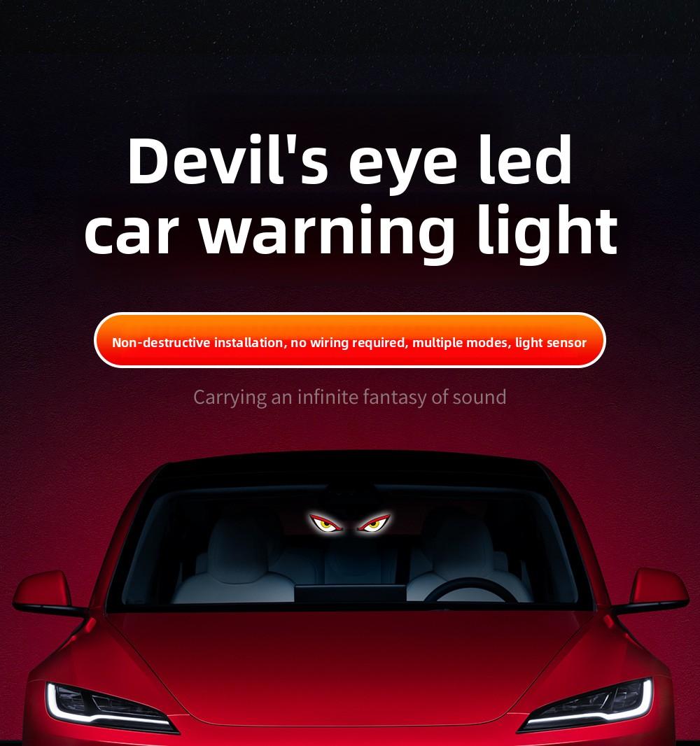 Solar Devil Eye Rear Window Light |   Wireless LED Accent Glow for Night Drive & Car Meets