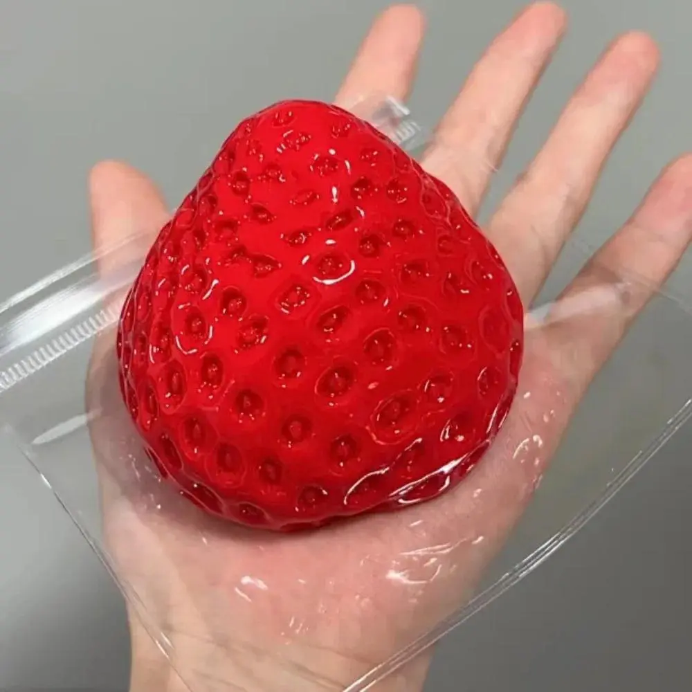 Taba Strawberry Squishy Fidget Toy - 95g, 6.5*6.5*4cm Slow Rebound Toy for Kids - Release Emotion, Relieve Pressure, Office & Party Favor Squeeze Gift
