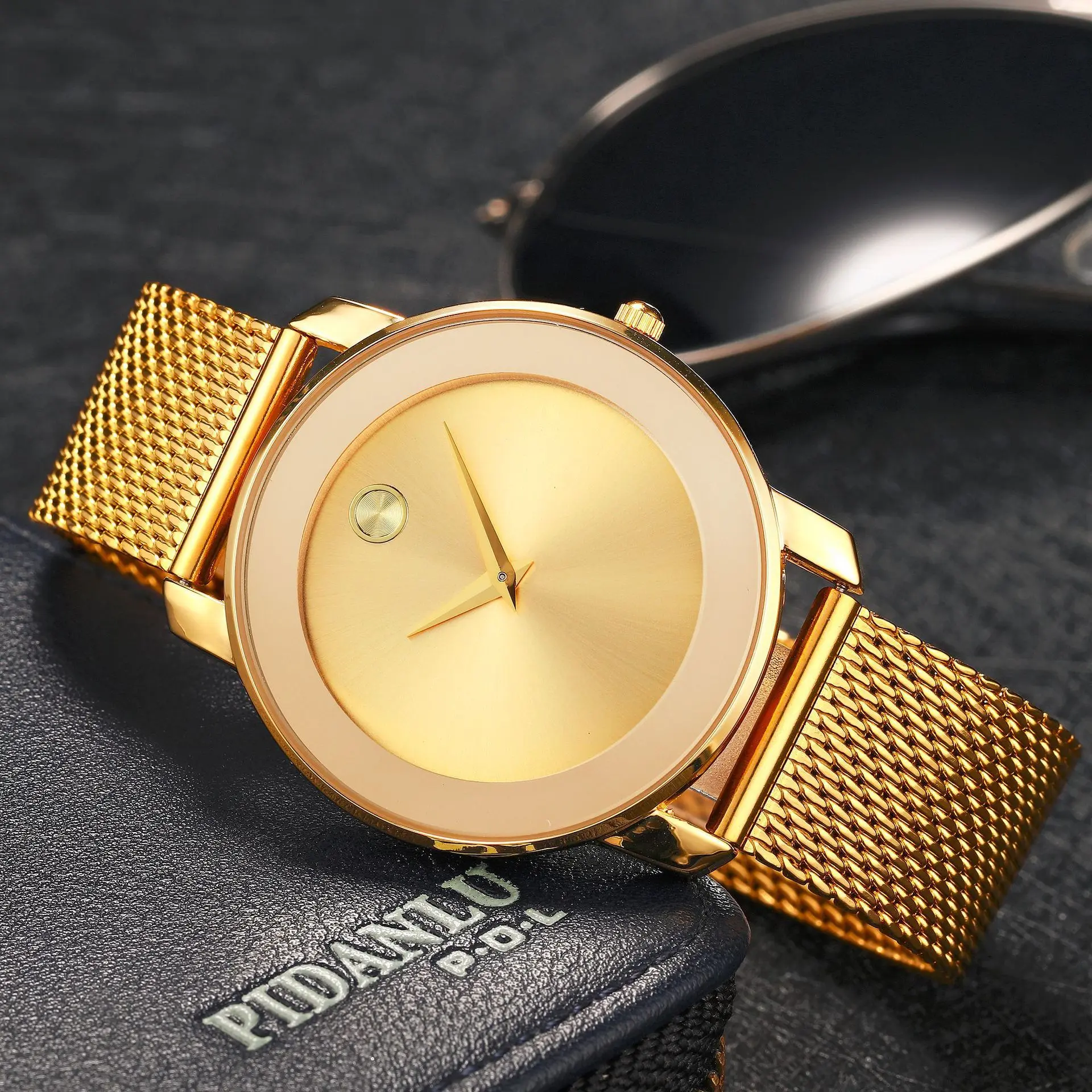 Men's Ultra-Thin Quartz Dress Watch - Ultra Thin Wrist Watches, Slim Waterproof Analog Timepiece with Minimalist Dial, Business Casual Stainless Steel or Leather Band, 30M Water Resistant for Daily Wear