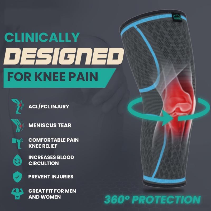 Compression Knee Brace For Women & Men - 2 Pack Knee Brace For Women Running Knee Pain, Knee Support Compression Sleeve, Workout Sports Knee Braces For Meniscus Tear ACL & Arthritis Pain Relief Patellar Belt Knee Stabilizer
