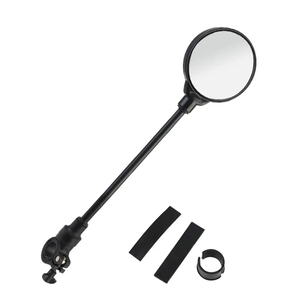 Rotatable Adjustable Wide Angle Convex Bike Mirror, Shockproof Universal Handlebar Rearview Mirror for 22-32mm Bike Pipe, Clear Rear View