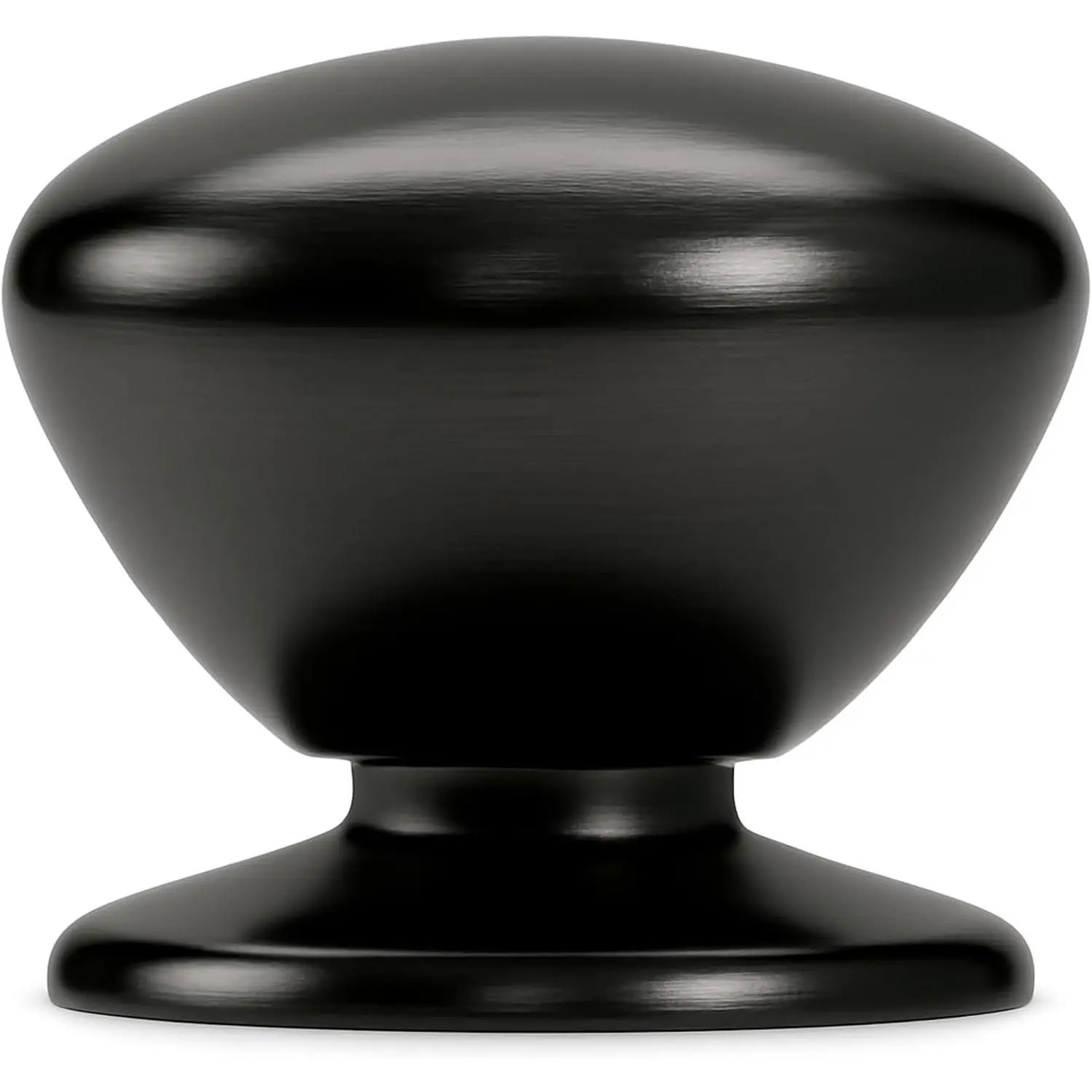 2-Pack Extra Large Matt Black Bifold Closet Door Knobs with Wide Base, Heavy Passage Wardrobe Dresser Kitchen Pantry Dummy Pull Doorknobs, 1-3/5" Furniture Drawer Handles