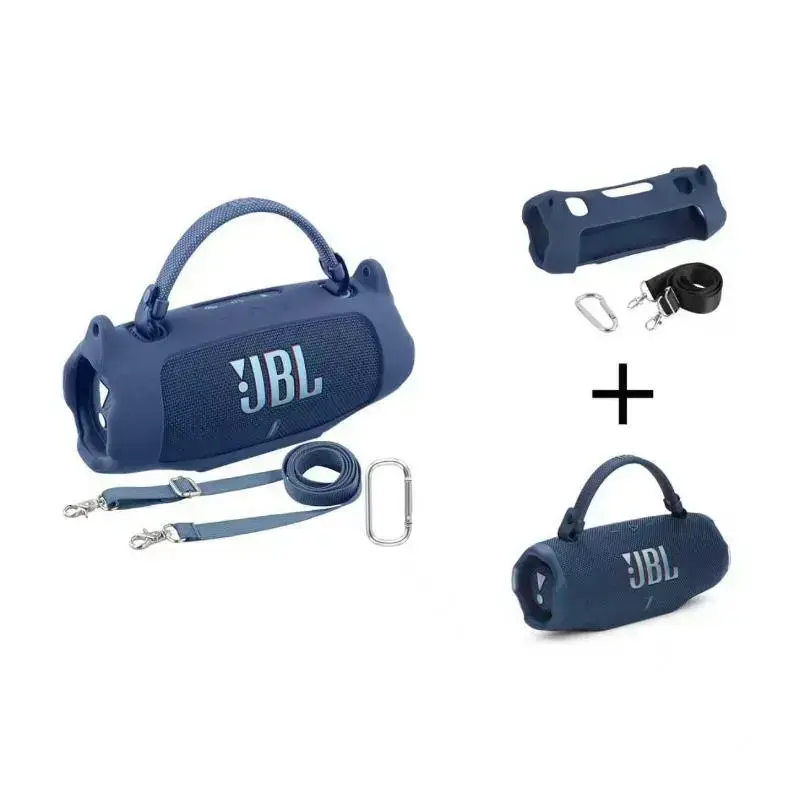 JBL Charge6 case waterproof speaker  Audio outdoorspeaker Silicone Protective Case Accessories for JBL Charge 6 Waterproof Portable Bluetooth Speaker - Soft Sleeve with Adjustable Shoulder Strap, Button Access, Clip, Wireless Compatibility,