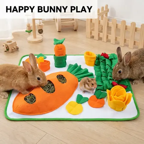 Rabbit Foraging Mat, Non-slip Pet Sniffing Pad, Pet Sniffing Training Mat, Pet Interactive Toy, Small Animal Supplies