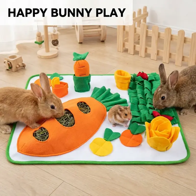 Rabbit Foraging Mat, Non-slip Pet Sniffing Pad, Pet Sniffing Training Mat, Pet Interactive Toy, Small Animal Supplies