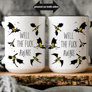 Well The Fuck Aware, Xaden Riorson Quote, Fourth Wing Mug, Onyx Storm Mug, Fourth Wing Merch, Basgiath War College Bookish Gift for Readers