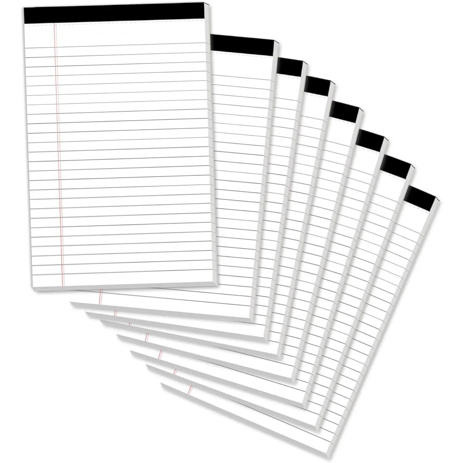 Legal Pads 5 x 8 Inch Notepad, 8 Pack Note Pads College Ruled Perforated Memo Pad for Work Study Daily Note Taking List, Lined Writing Pads Memo Refills Notepads for Office  School, 30 Sheet/Pad