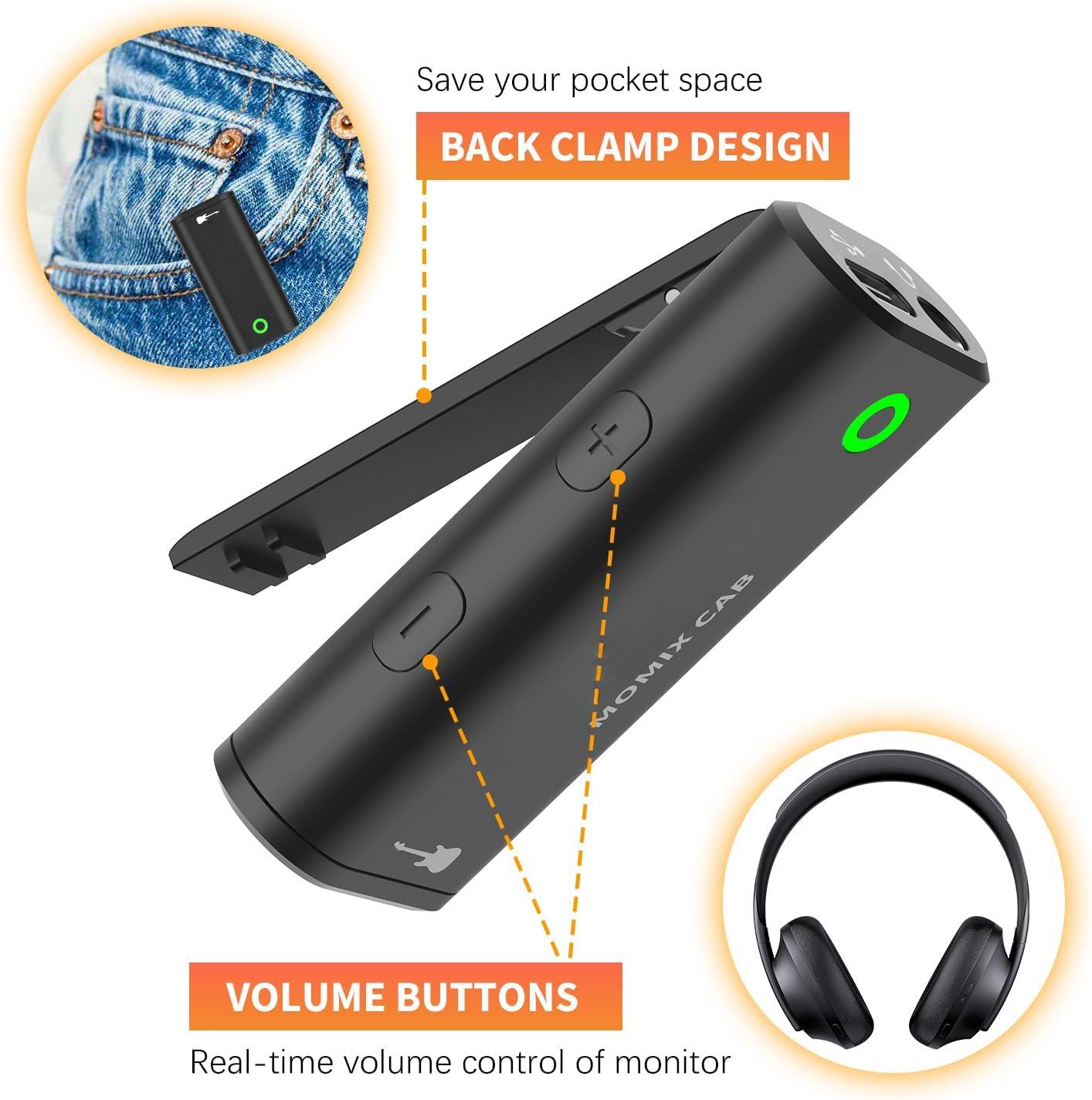 Guitar Audio Interface Pocket Internal Recording Sound Card with Type-C & Lightning for Live Streaming by iPad, iPhone, Android, PC Plug and Laptop Plug & Play