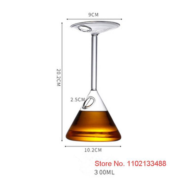 Creative Glass Cup Upside Down Martini Cocktail Glasses Restaurant Cuisine Sashimi Dry Ice Container Leisure Bar Cold Drink Cup