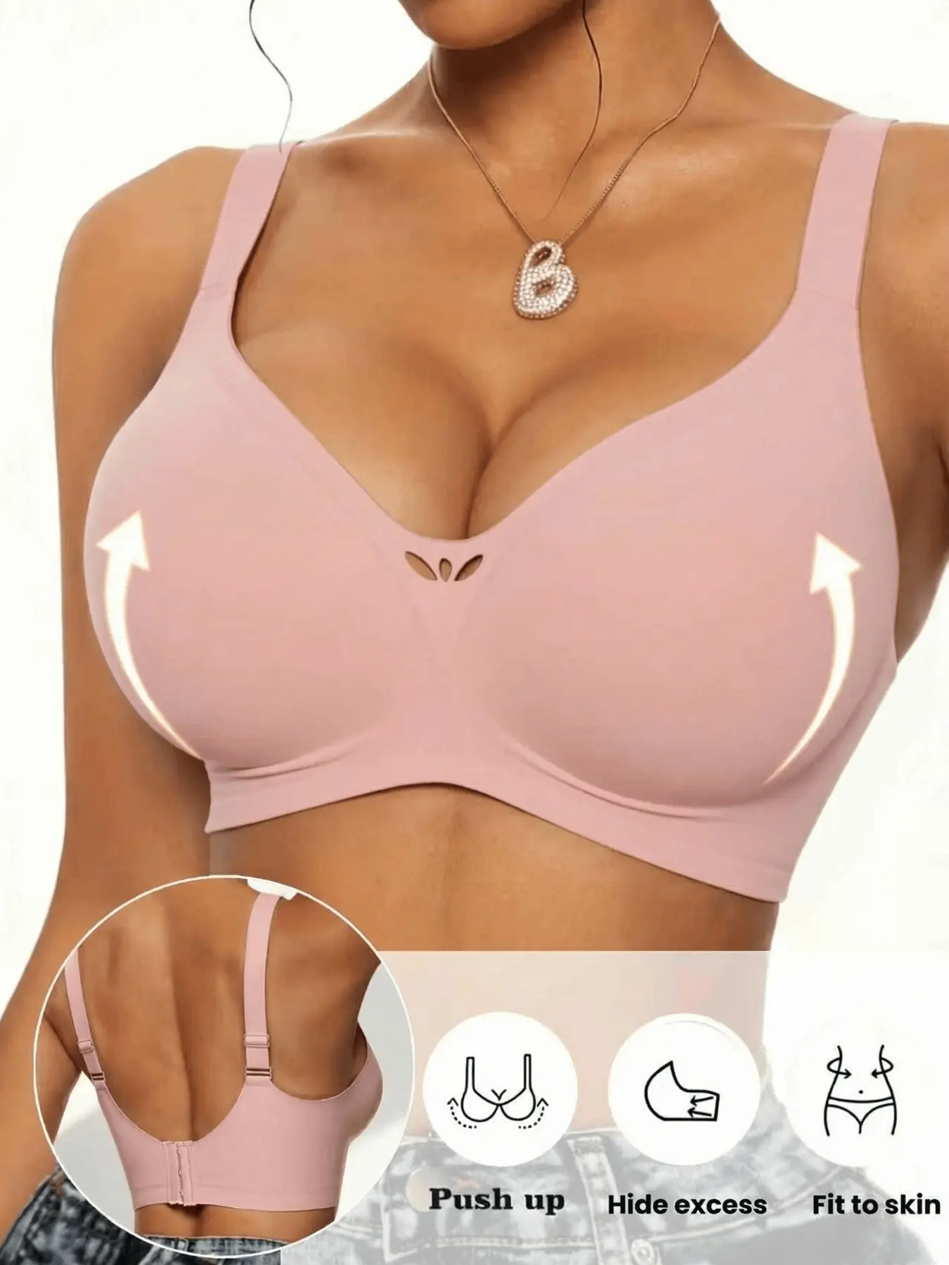 Women’s 5 Pack Wireless Comfort Bras, Seamless Padded Bra Tops with Adjustable Straps, Soft Full Coverage Bralette Set for Everyday Underwear, Home, Sleep and Casual Outfits