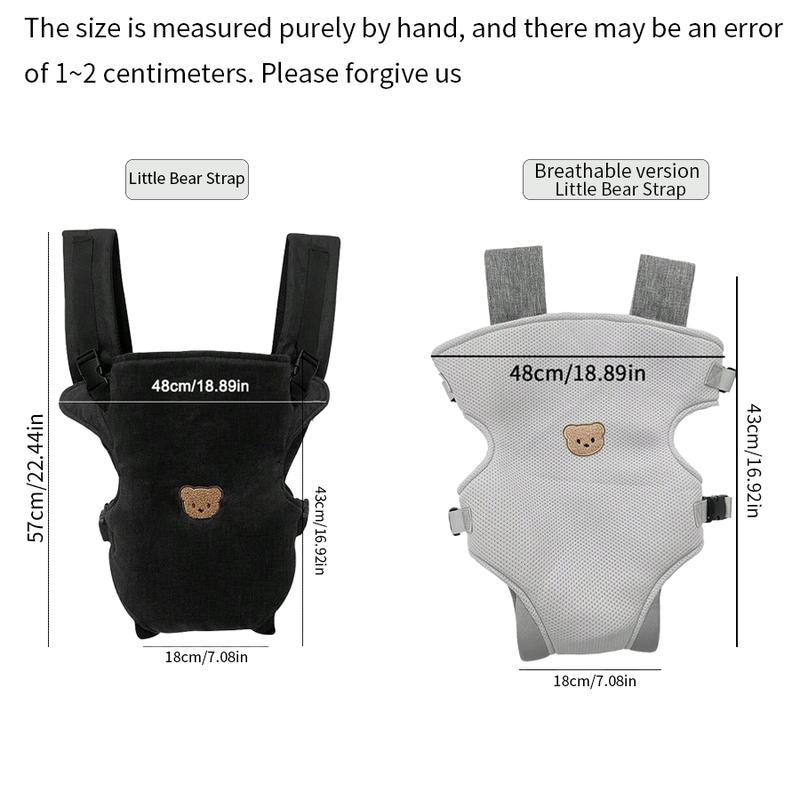 Ergonomic Multifunctional Baby Carrier, Lightweight Carrier, Newborn Sling Carriers, 4-In-1 Portable Travel Gear, Adjustable Comfortable Front & Back Straps, Perfect Gift for Newborns