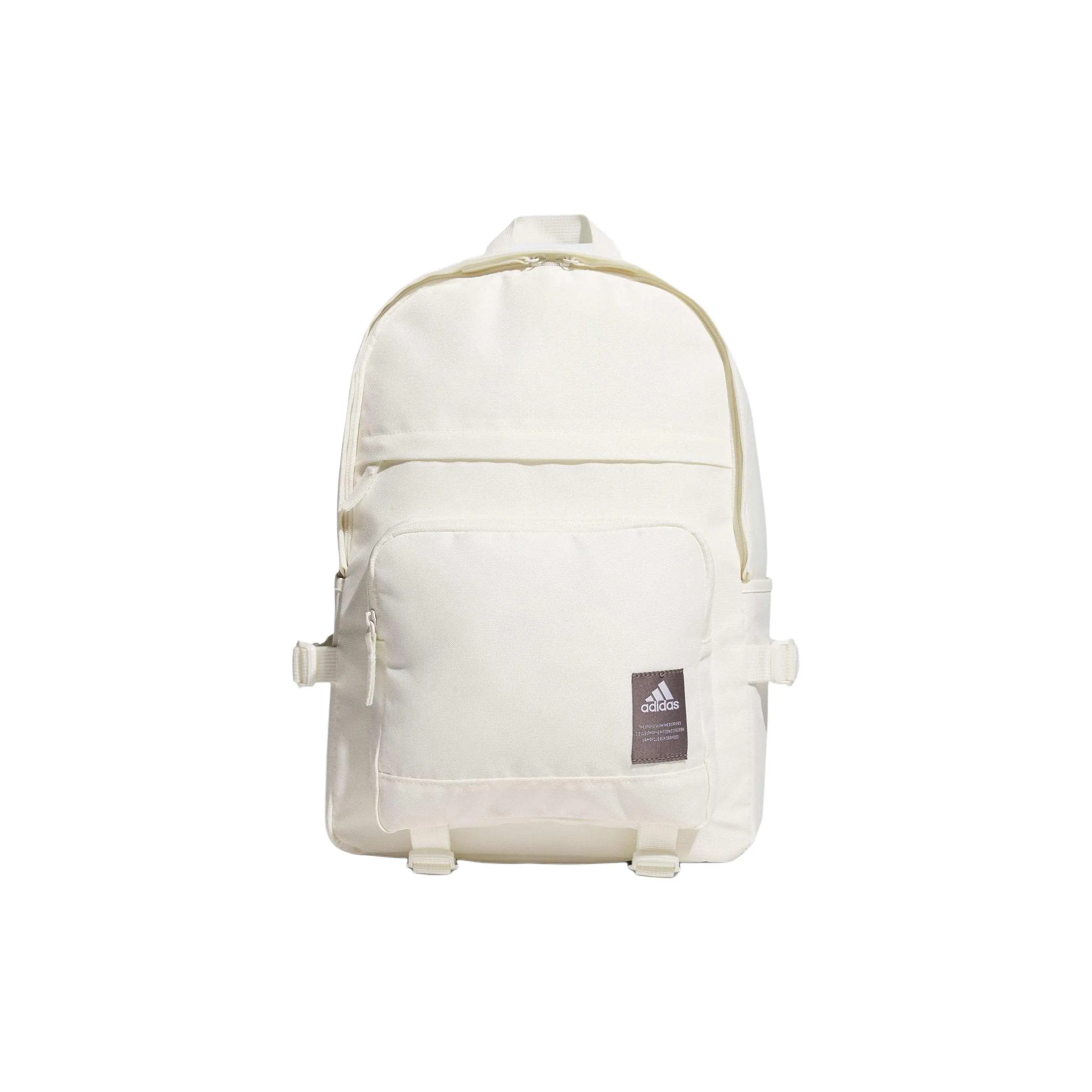 Adidas Must-Haves Multi-Pocket Casual Backpack for Men and Women, Recycled Polyester, Han Yu White