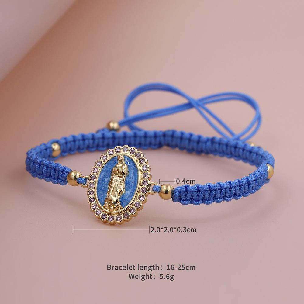 Adjustable Virgencita Chram Bracelets for Couple, Family Friendship Bracelets, Best Friend Gift for New Year Valentine's Day