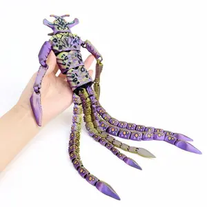 38cm Subnautica Sea Emperor Leviathan 3D Printed Action Figure Movable Joints Gradient Color Model Toy For Boys Fans