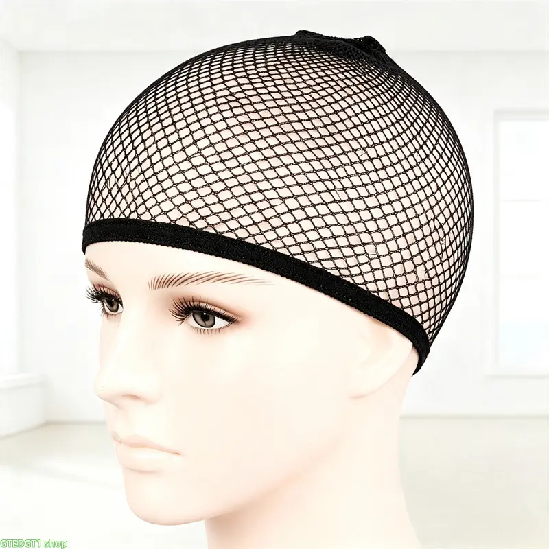 6/10/20-Piece Black Mesh Wig Cap Set – Closed-end wig liners suitable for all ages and genders; breathable and stretchy design, perfect for Halloween, cosplay, and everyday wig wear.