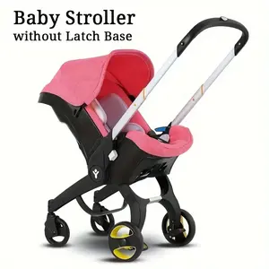 Summervibes BRODARK 3-in-1 High-Landscape Baby Stroller, Multi-Functional Collapsible Lightweight Travel Stroller with Adjustable Bassinet for Outdoor & Mall Use, Collapsible Stroller,Adjustable Baby Cradle Stroller Basket,Convertible Reversible  Stroller