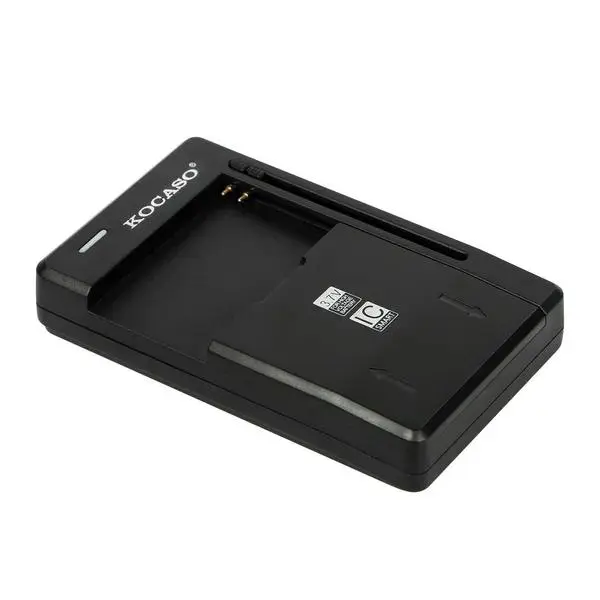3.7V Universal Rechargeable Batteries Charger - Handheld, Single Slot, ABS Plastic, Intelligent Chip, LED Light, Secure Portable Wall Charging Device for Camera Users, Adjustable Black