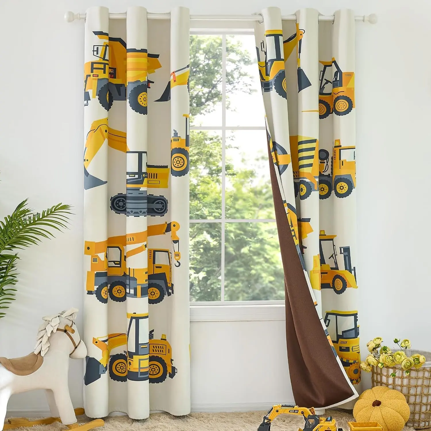 Blackout Boho Rainbow Curtains for , 90% Blackout Curtains for Girls Bedroom , 42" x 63", Grommet Thermal Insulated Room Darkening Curtains, Set of 2 Panels ()