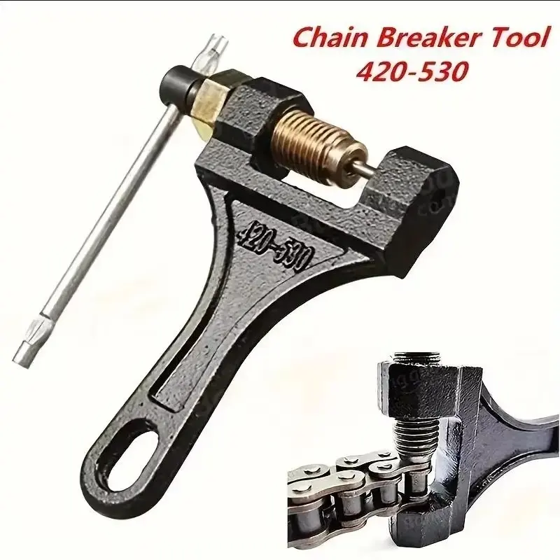 Motorcycle Chain Tool Set, Fits #420 428 520 525 528 530 Links, Ideal for Scooters Bikes Tractors, Disassembly Repair Kit
