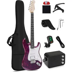 UST-200 Beginner Electric Guitar Kit HSS Pickup, Versatile 5-Way  for Clean to High- Tone, Full-Size  Style Guitar for Starter & Intermediate Players, Gig Bag, Digital Tuner