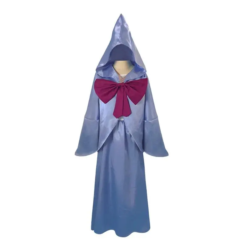 Cinderella Costume Woman Halloween Costume Cinderella Fairy Godmother Cosplay Costume Blue Dress Halloween Carnival Party Clothe